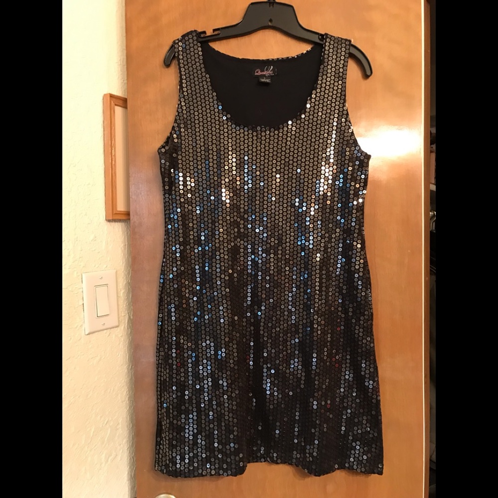 Sequin , Black Gray